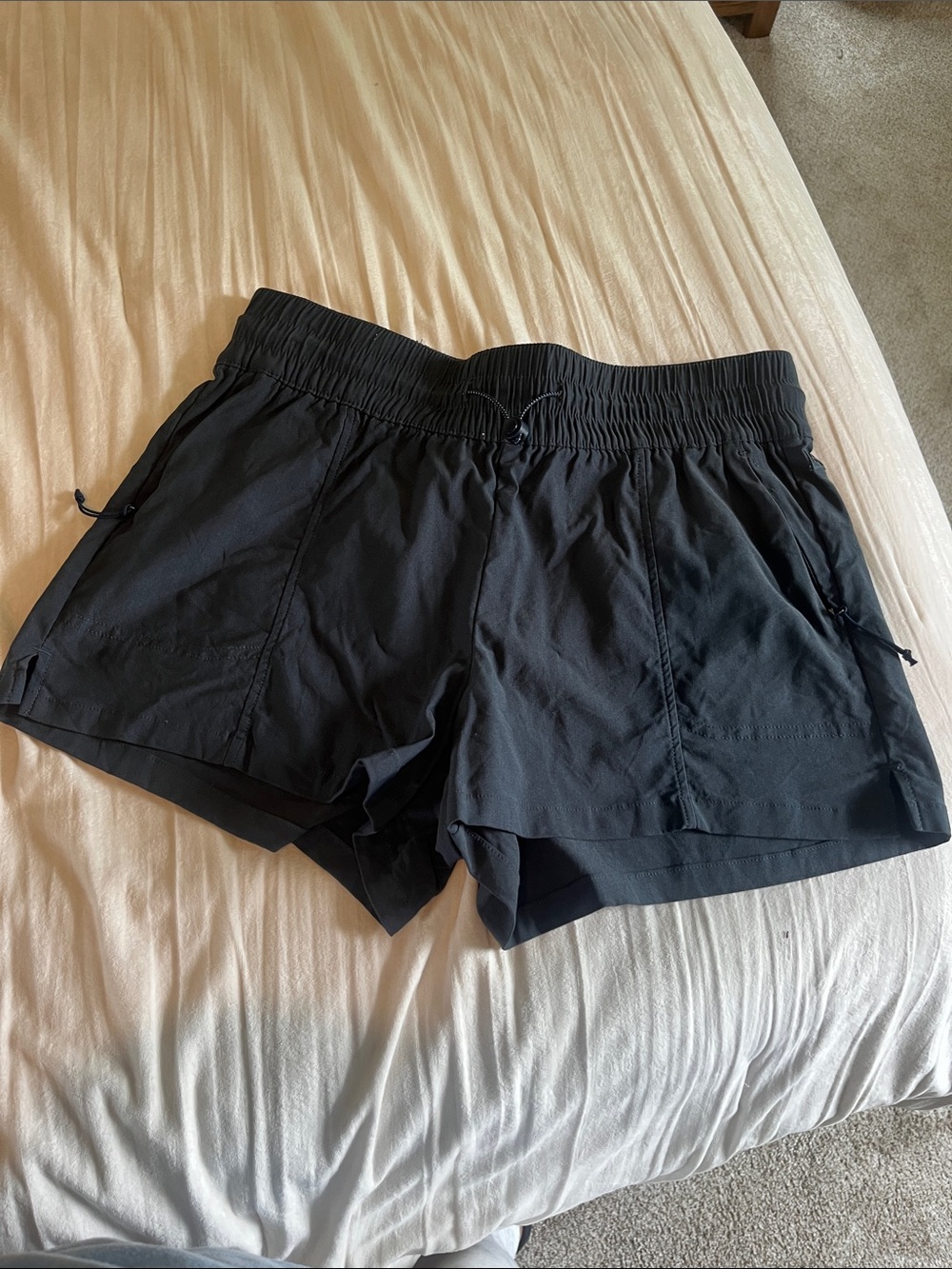 Avalanche Black Athletic Drawstring Shorts